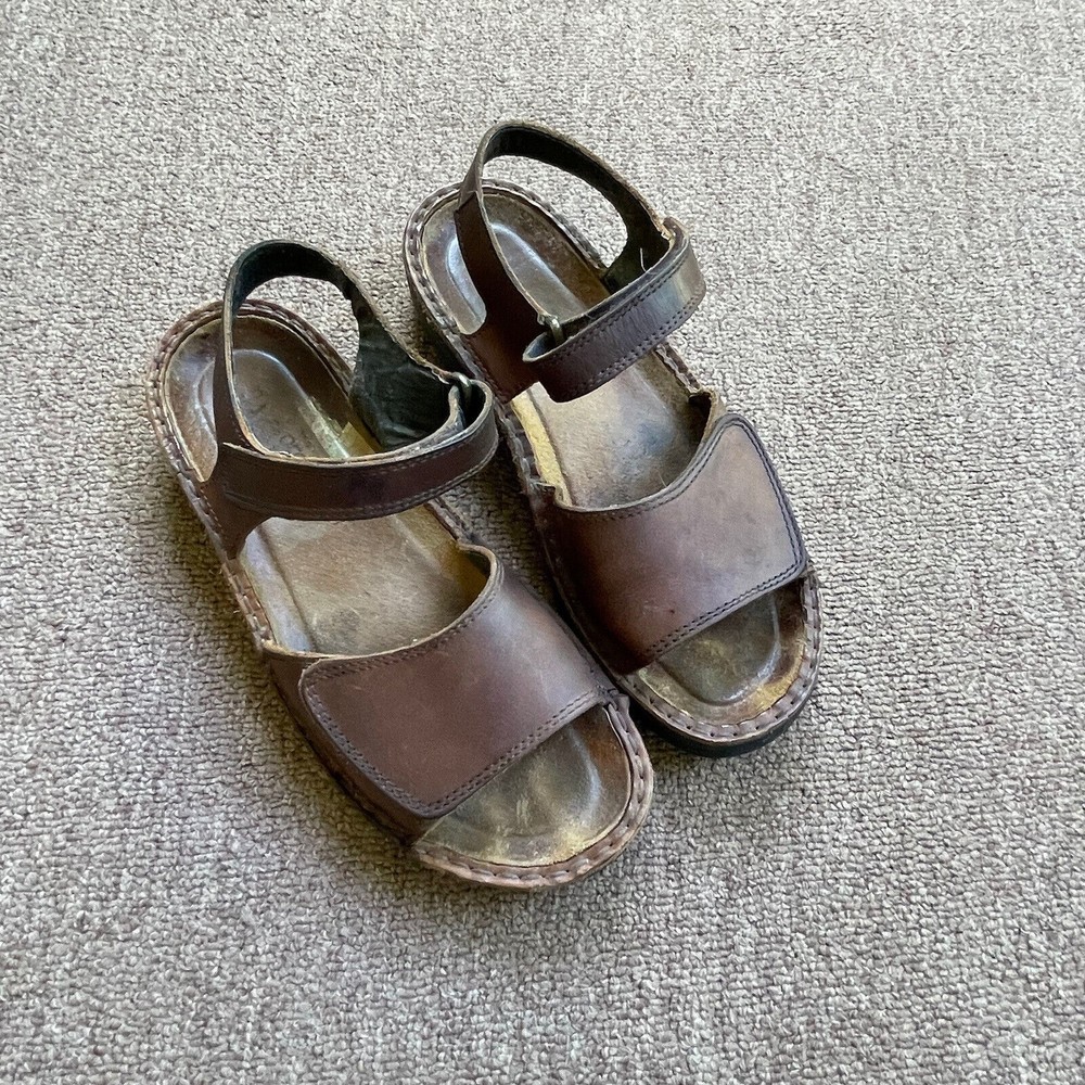 Naot Sandals 37 Brown Leather Adjustable Straps US Size 6-6.5